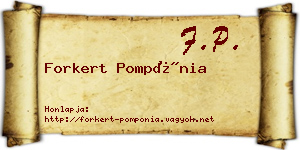 Forkert Pompónia névjegykártya